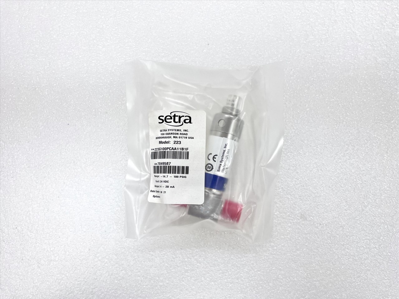 Transducer, 223, Vacuum-100, 4-20MA, M-M