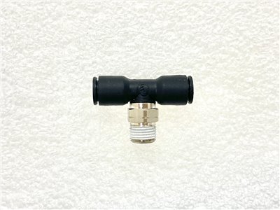 Fitting, Tee, 1/4 OD x 1/8 NPT, One Touch