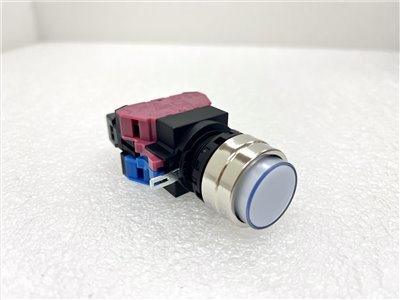 Button, Indicator, LED, White